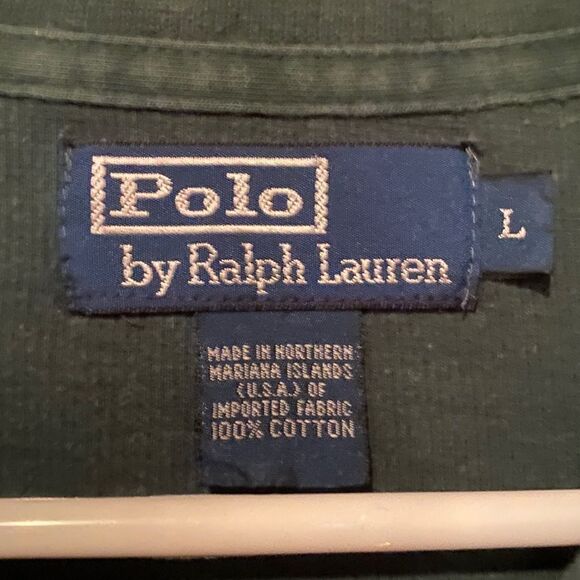 Polo Ralph Lauren Emerald Green Half Zip Pullover Pony Embroidered Size Large - Picture 6 of 10